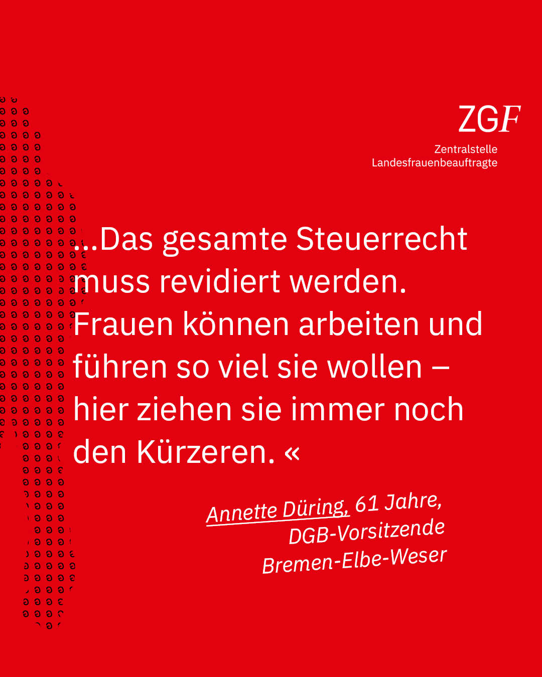 Statement 40 Jahre Gleichberechtigung, Annette Düring, DGB-Vorsitzende Bremen-Elbe-Weser